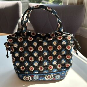 Vera Bradley Night Owl small top handle bag retired print quilted